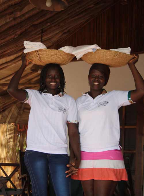 fatou and francisca reassure that laundry is done and bedrooms are tidy