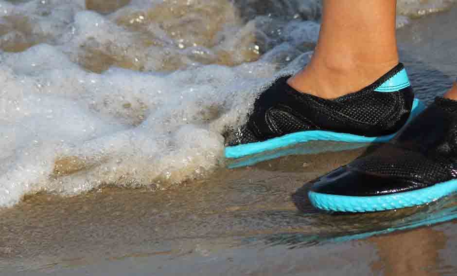 chaussures qui vont dans l'eau