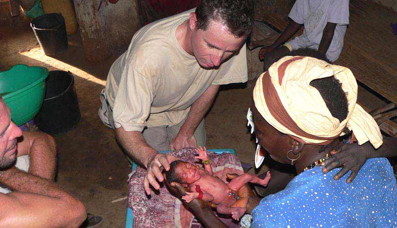 preature baby in Mpincha village  examined by JG rodier